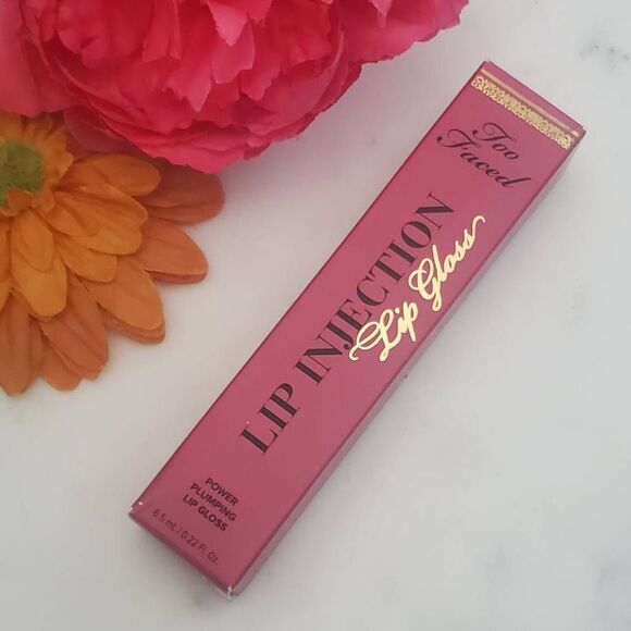 Too Faced Just a Girl Lip Injection Plumping Lip Gloss (Barbie Pink) - Picture 9 of 13